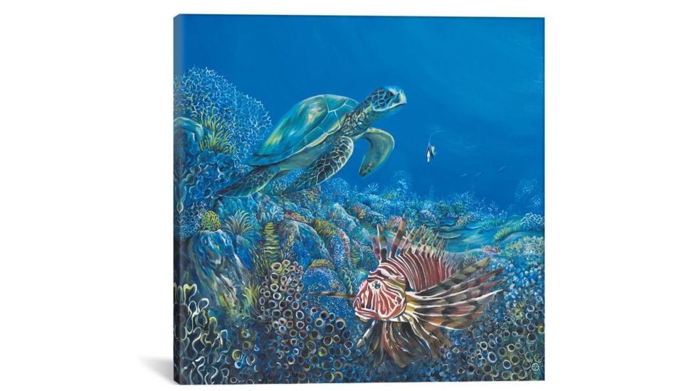 iCanvas Blue by Piero Manrique Canvas Print, Multi, 18 x 18 PIE5-1PC3-18x18