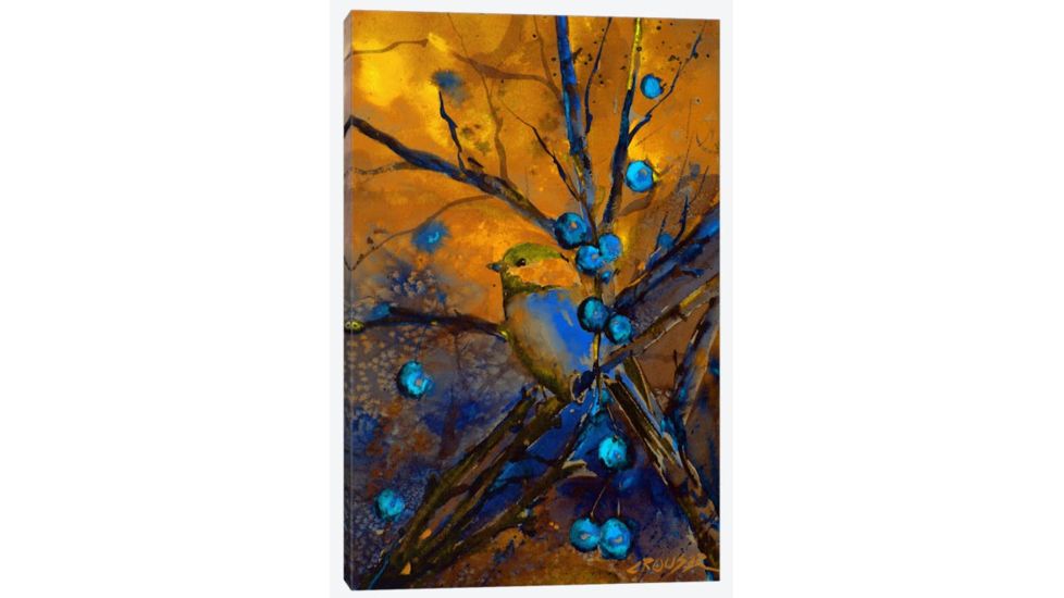 iCanvas Bird &amp; Berries by Dean Crouser Canvas Print, Multi, 26x18x0.75 DCR16-1PC3-26x18