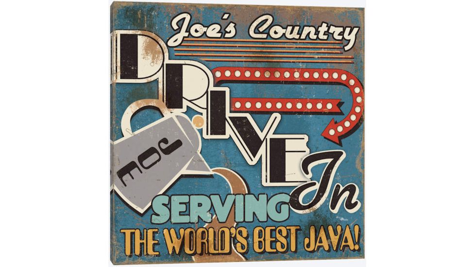 iCanvas Diners and Drive Ins IV by Pela Studio Canvas Print, Multi, 37x37x0.75 WAC2194-1PC3-37x37