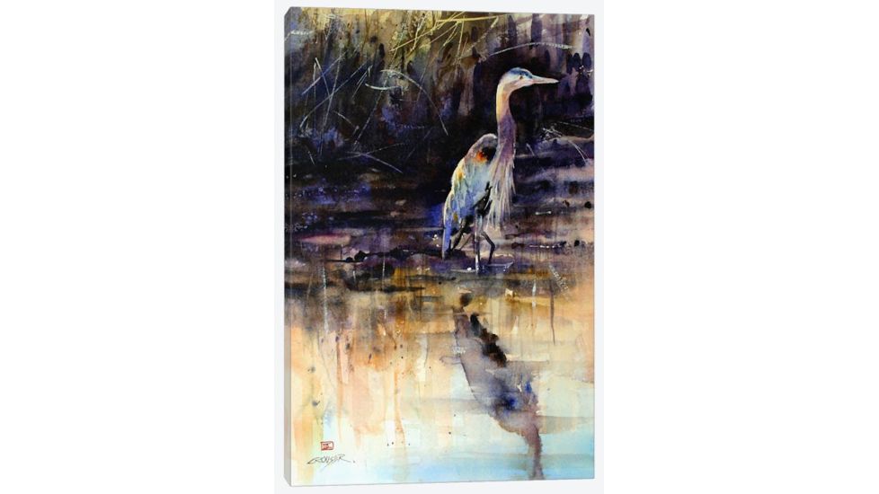 iCanvas Heron by Dean Crouser Canvas Print, Multi, 26x18x0.75 DCR20-1PC3-26x18