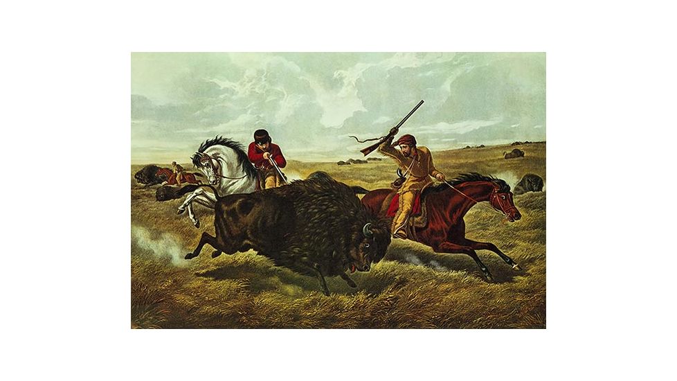 iCanvas Life on the Prairie - the Buffalo Hunt, 1862 by N. Currier Canvas Print, Multi, 18x26x0.75 BMN624-1PC3-26x18