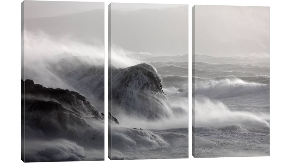 iCanvas Crashing Waves I, County Mayo, Connacht Province, Republic Of Ireland by Gareth McCormack Canvas Print, Multi, 40 x 60 GAR20-3PC3-60x40