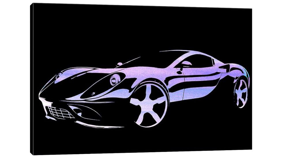 iCanvas Cruising Purple by 5by5collective Canvas,26x18, 18 x 26 ICA1038-1PC3-26x18