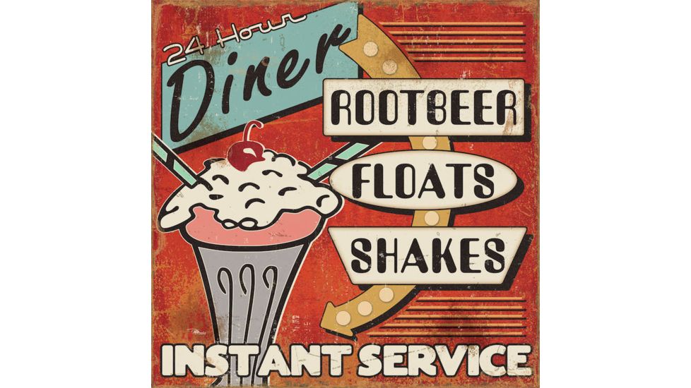 iCanvas Diners and Drive Ins III by Pela Studio Canvas Print, Multi, 37x37x0.75 WAC2193-1PC3-37x37