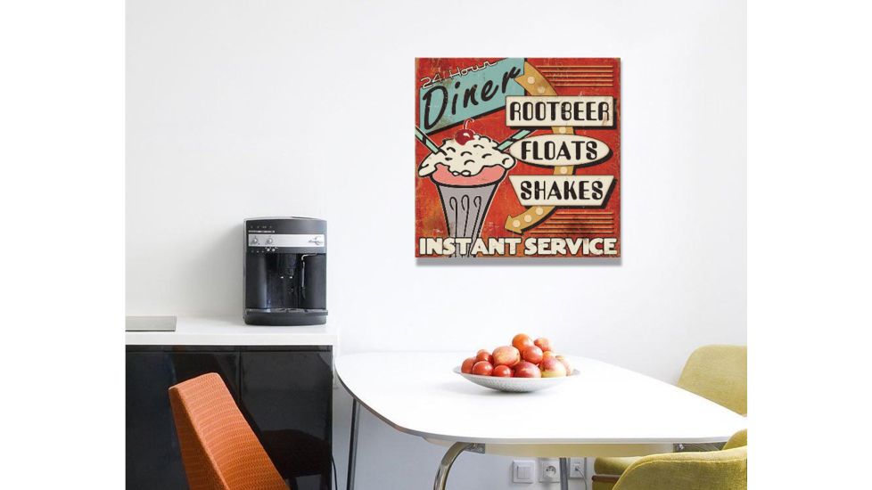 iCanvas Diners and Drive Ins III by Pela Studio Canvas Print, Multi, 37x37x0.75 WAC2193-1PC3-37x37