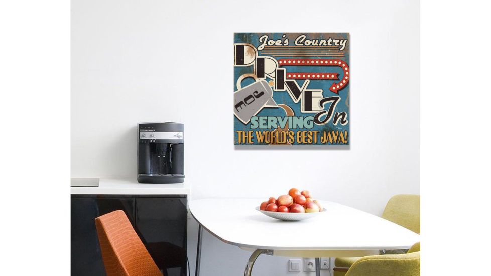 iCanvas Diners and Drive Ins IV by Pela Studio Canvas Print, Multi, 37x37x0.75 WAC2194-1PC3-37x37