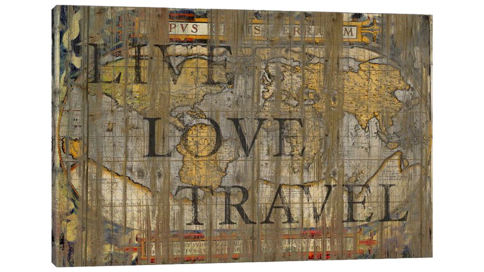 iCanvas Live Love Travel by Diego Tirigall Canvas,26x18, 18 x 26 MXS15-1PC3-26x18
