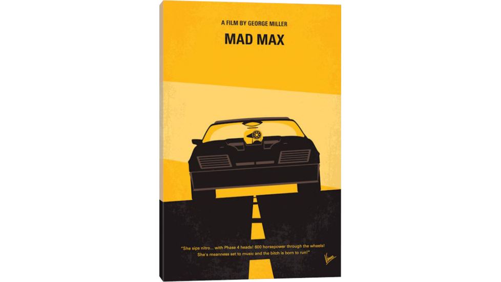 iCanvas Mad Max Minimal Movie Poster by Chungkong Canvas Print, 18 x 12 CKG65-1PC3-18x12