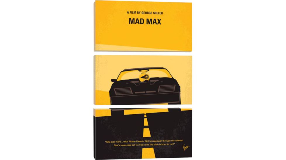 iCanvas Mad Max Minimal Movie Poster by Chungkong Canvas Print, 60 x 40 CKG65-3PC3-60x40