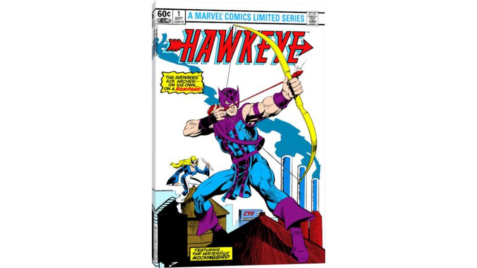 iCanvas Marvel Comic Book Hawkeye Issue Cover No.1 by Marvel Comics Canvas Print, 26 x 18 MRV20-1PC3-26x18