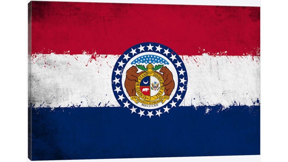 iCanvas Missouri Flag, Grunge Painted Canvas Print, Multi, 40x26x0.75 FLG671-1PC3-40x26