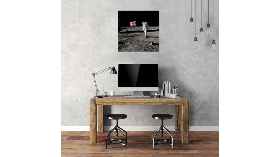 iCanvas Neil Armstrong Placing American Flag on the Moon by NASA Canvas Print, Multi, 18x18, 11047-1PC3-18x18