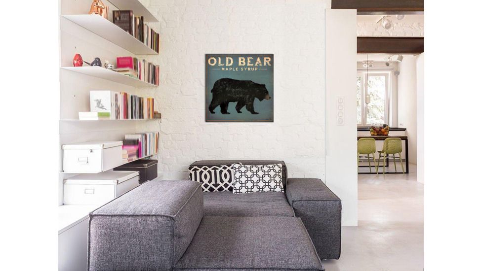 iCanvas Old Bear By Ryan Fowler Canvas Print, Multi, 37x37x0.75 WAC1138-1PC3-37x37