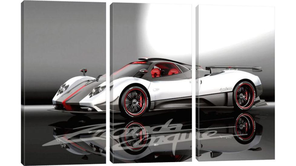 iCanvas Pagani Zonda Cinque Artist Canvas Print, 40 x 60 3551-3PC3-60x40