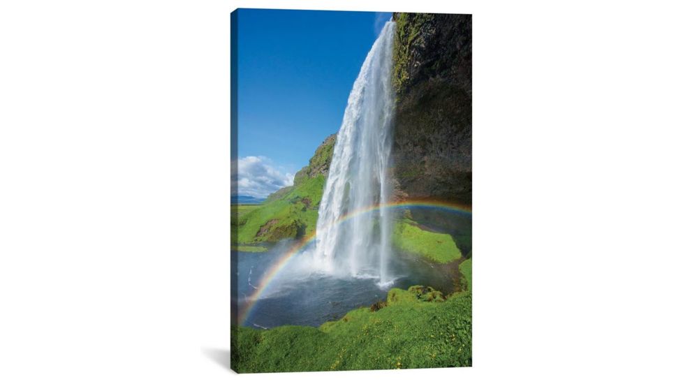 iCanvas Rainbow II, Seljalandsfoss, Sudurland, Iceland by Gareth McCormack Canvas Print, Multi, 18 x 12 GAR72-1PC3-18x12