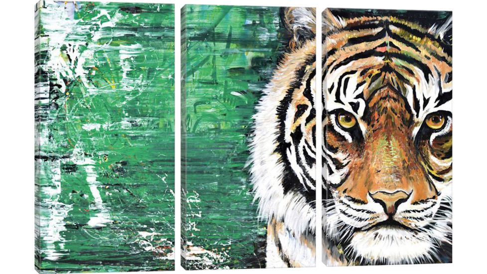 iCanvas Tiger by Piero Manrique Canvas Print, Multi, 40 x 60 PIE59-3PC3-60x40