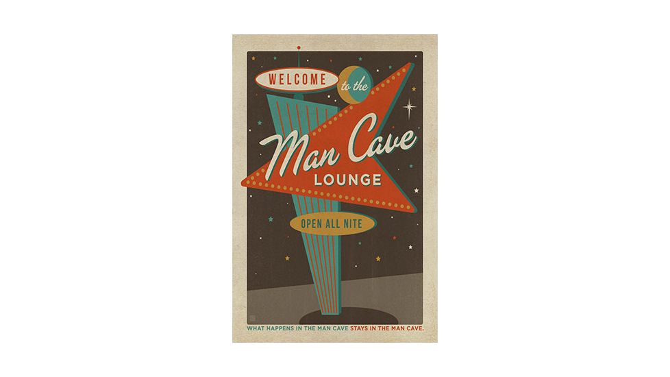 iCanvas Vegas Man Cave Sign by Anderson Design Group Print, Multi, 40x26x0.75 ADG270-1PC3-40x26