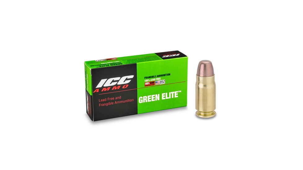 ICC Ammo .357 SIG 100 Grain Frangible Flat Point Brass Pistol Ammo, 50 Rounds, 357-100CTNT-B