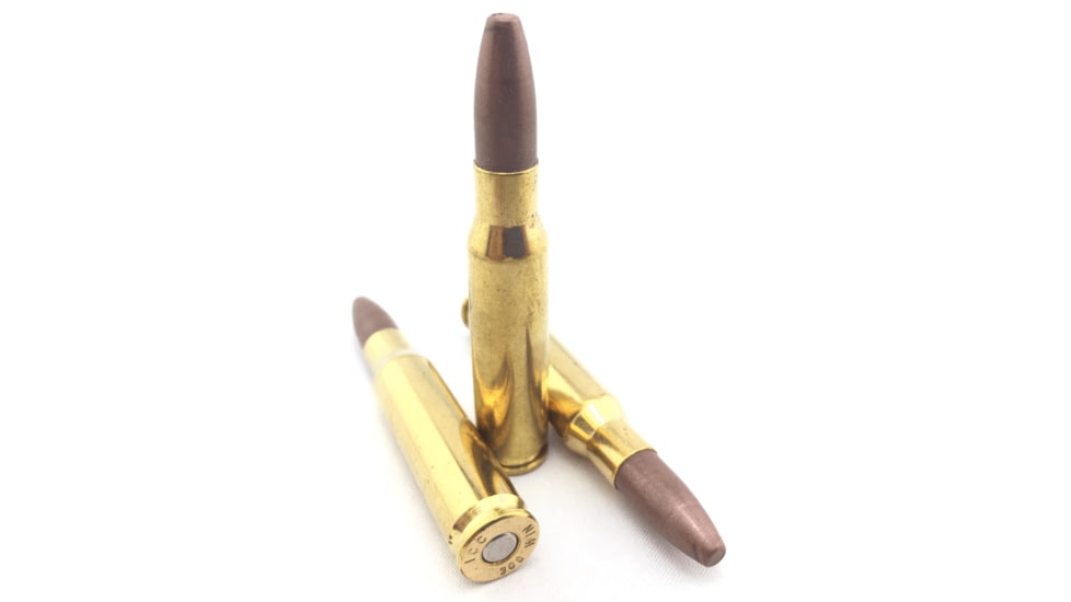 ICC Ammo Gold Elite .308 WIN 125 Grain Frangible Round Nose Brass Pistol Ammunition, 20 Rounds, 308-125PTR-B