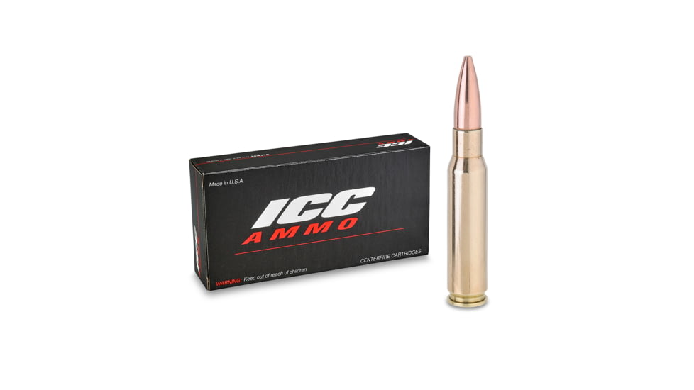ICC Ammo Green Elite .308 WIN 140 Grain Frangible JOTM Brass Rifle Ammo, 20 Rounds, 308-140JOTNT-B