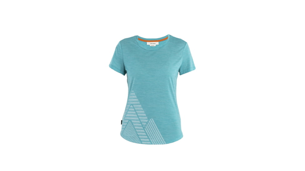 Icebreaker 125 Cool-Lite Sphere II Short Sleeve Tee Peak T-Shirt - Womens, Flux Green Heather, Small, IB0A56SP873S