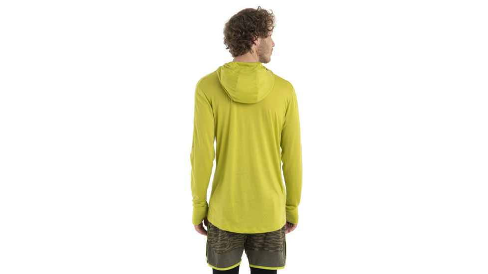 Icebreaker 125 Cool-Lite Sphere Long Sleeve Hoodie - Mens, Bio Lime, Extra Large, IB0A56EU864XL