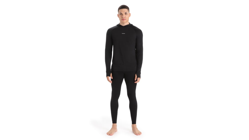 Icebreaker 125 Cool-Lite Sphere Long Sleeve Hoodie - Mens, Black, Large, IB0A56EU001L