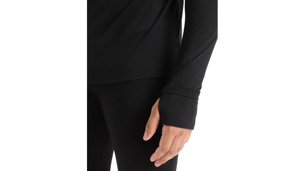 Icebreaker 125 Cool-Lite Sphere Long Sleeve Hoodie - Mens, Black, Large, IB0A56EU001L