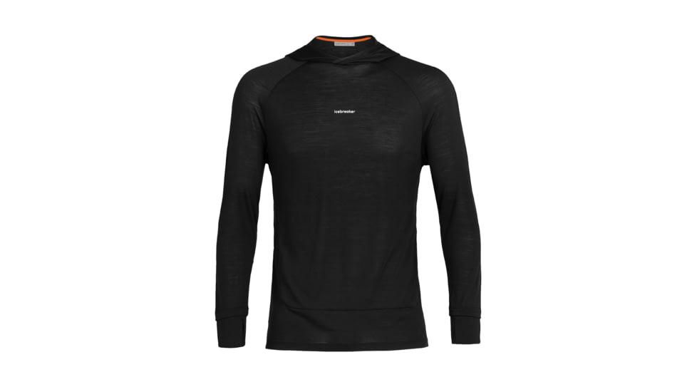 Icebreaker 125 Cool-Lite Sphere Long Sleeve Hoodie - Mens, Black, Large, IB0A56EU001L
