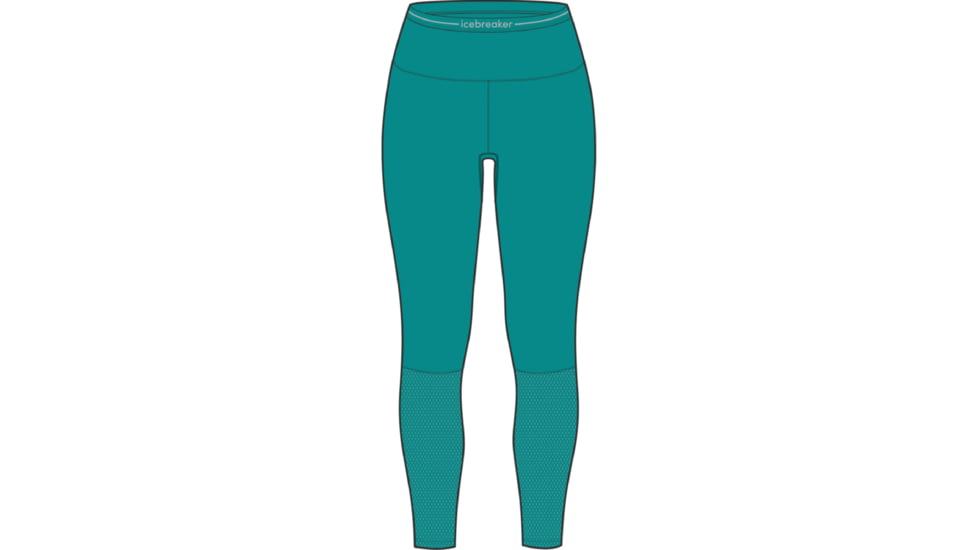 Icebreaker 125 ZoneKnit Merino Thermal Leggings - Women's, Flux Green, Extra Large, IB0A56H6861XL