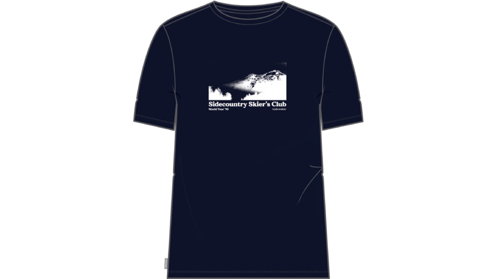 Icebreaker 150 Tech Lite II Short Sleeve Sidecountry Skiers Club T-Shirt - Men's, Midnight Navy, 2XL, IB0A56RD401XXL