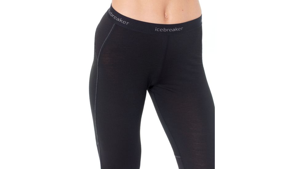 Icebreaker 150 Zone Leggings - Womens, Black/Mineral, Extra Small, 104334-001-XS