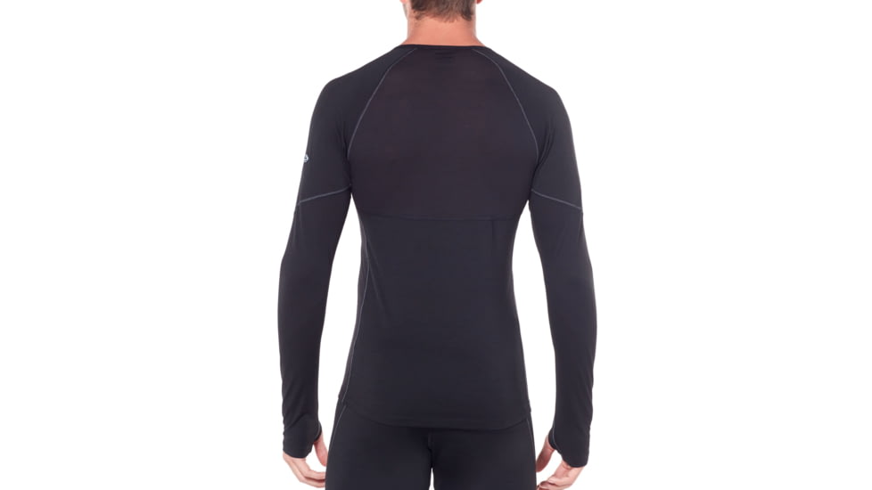 Icebreaker 150 Zone Long Sleeve Crewe, Black/Mineral, Extra Large, 104331-001-XL