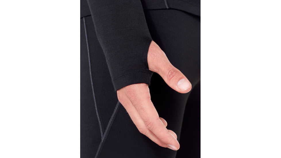 Icebreaker 150 Zone Long Sleeve Crewe, Black/Mineral, Extra Large, 104331-001-XL