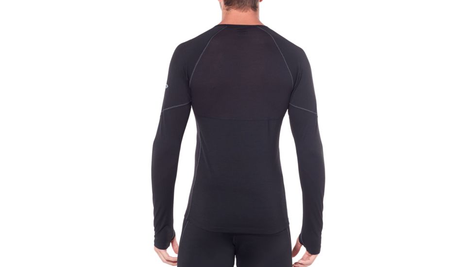Icebreaker 150 Zone Long Sleeve Crewe, Black/Mineral, Extra Small, 104331-001-XS