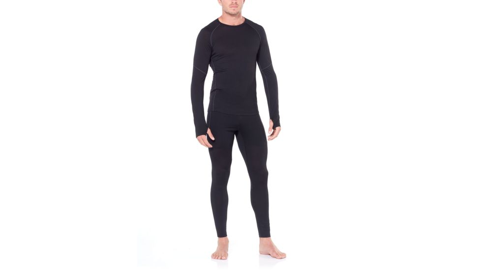 Icebreaker 150 Zone Long Sleeve Crewe, Black/Mineral, Extra Small, 104331-001-XS