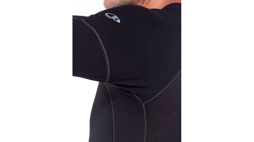 Icebreaker 150 Zone Long Sleeve Crewe, Black/Mineral, Extra Small, 104331-001-XS