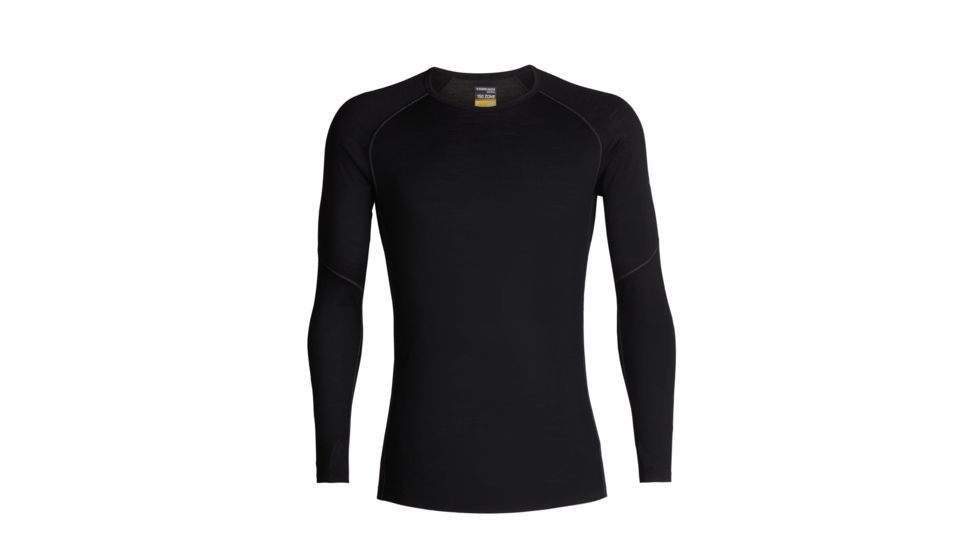Icebreaker 150 Zone Long Sleeve Crewe, Black/Mineral, Extra Small, 104331-001-XS