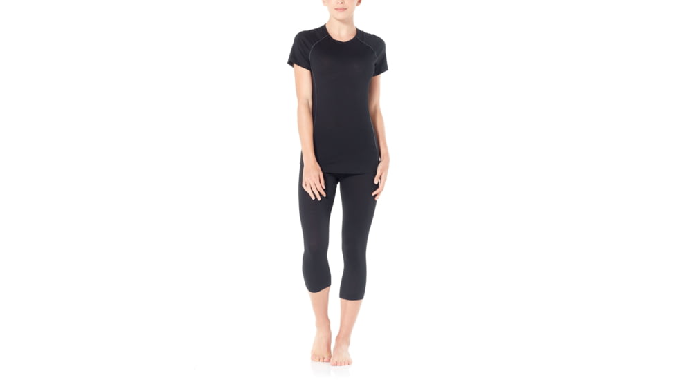 Icebreaker 150 Zone Short Sleeve Crewe, Black/Mineral, Extra Large, 104330-001-XL