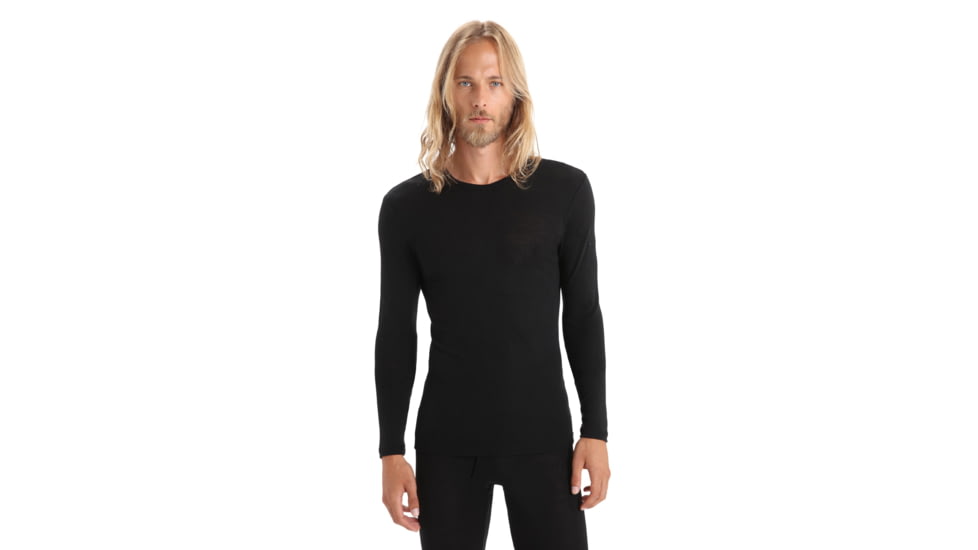 Icebreaker 175 Everyday Long Sleeve Crewe Thermal Top - Mens, Black, Small, IB104483001S