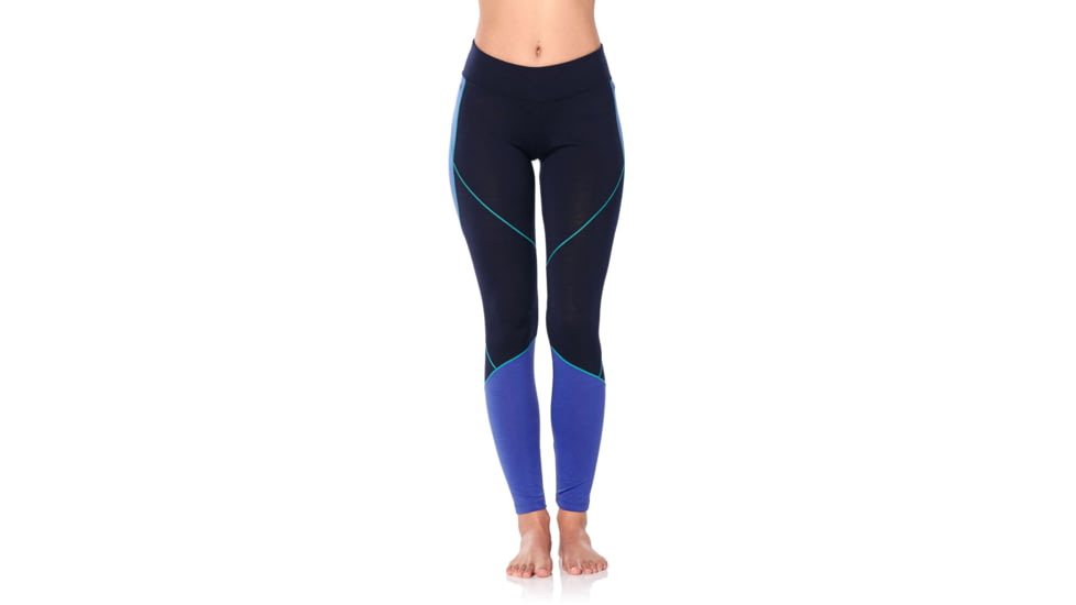 Icebreaker 200 Oasis Deluxe Leggings - Womens, Midnight Navy/Mystic, Small, 104386B03S