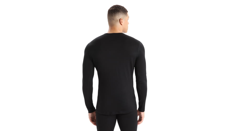 Icebreaker 200 Oasis Long Sleeve Crewe - Mens, Black, Extra Small, IB104365001XS