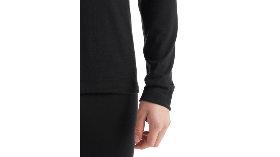 Icebreaker 200 Oasis Long Sleeve Crewe - Mens, Black, Extra Small, IB104365001XS