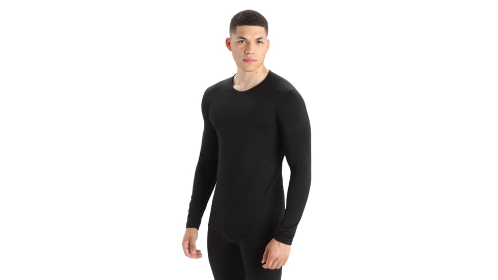 Icebreaker 200 Oasis Long Sleeve Crewe - Mens, Black, Extra Small, IB104365001XS
