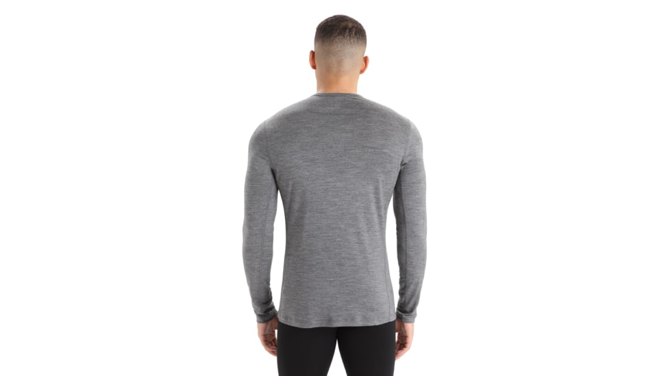 Icebreaker 200 Oasis Long Sleeve Crewe - Mens, Gritstone Heather, Large, IB104365013L
