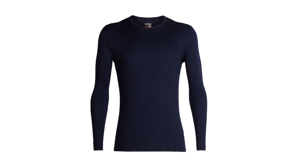 Icebreaker 200 Oasis Long Sleeve Crewe - Men's, Midnight Navy, Small, IB104365401S