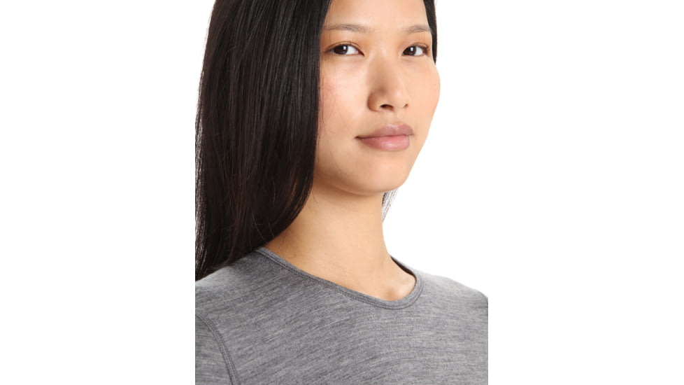 Icebreaker 200 Oasis Long Sleeve Crewe - Women's, Gritstone Heather, Extra Small, IB104375013XS