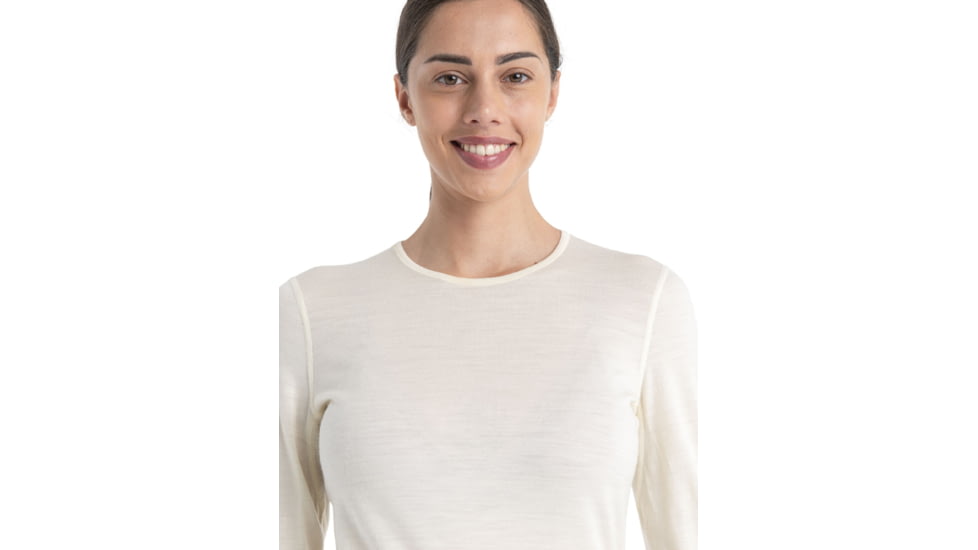 Icebreaker 200 Oasis Long Sleeve Crewe - Womens, Undyed, Small, IB104375000S