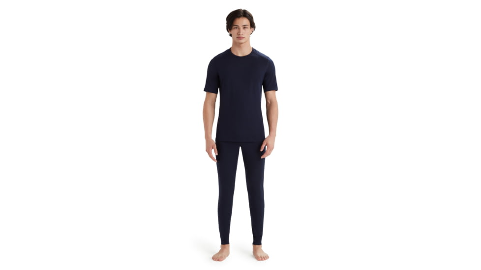 Icebreaker 200 Oasis Short Sleeve Crewe Thermal Top - Mens, Midnight Navy, Extra Large, IB104509401XL