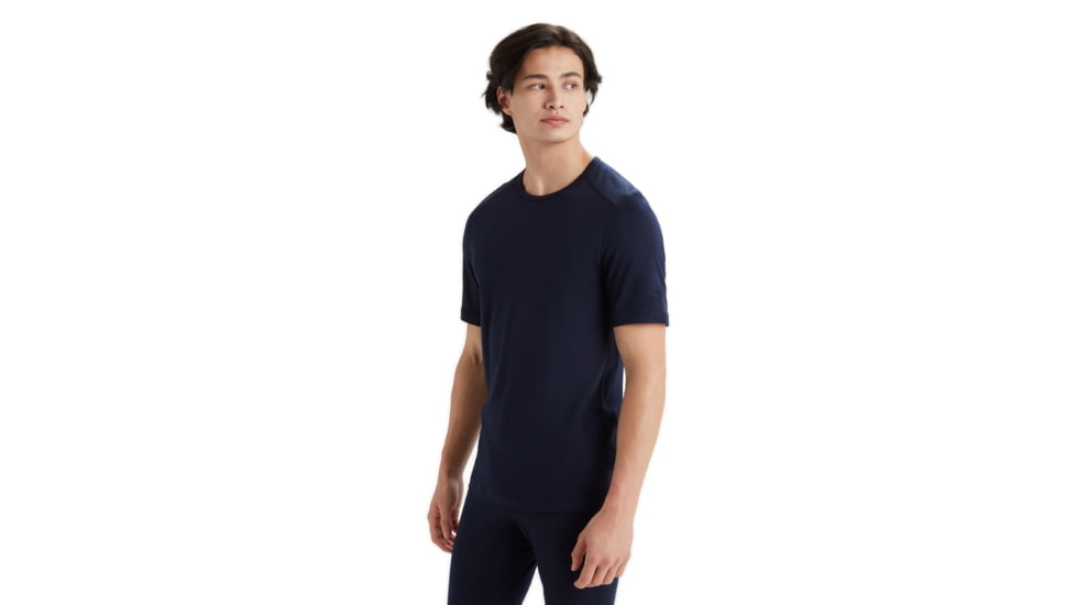 Icebreaker 200 Oasis Short Sleeve Crewe Thermal Top - Mens, Midnight Navy, Extra Large, IB104509401XL